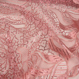 Mesh Embroidered  Sequins Daphne Old Pink Mesh Embroidered  Sequins Daphne Old Pink