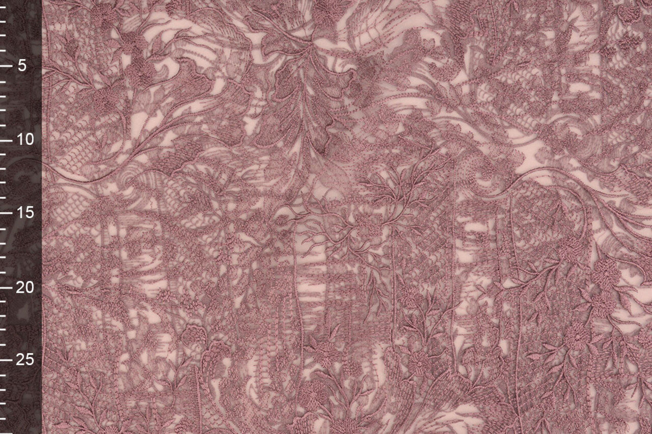Mesh Embroidered Hannah Dark Old Pink