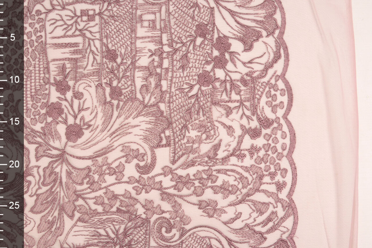 Mesh Embroidered Hannah Dark Old Pink