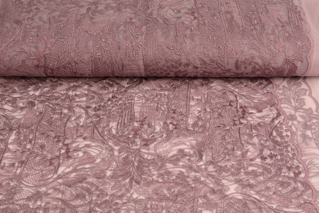 Mesh Embroidered Hannah Dark Old Pink