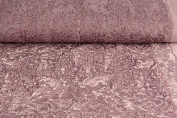 Mesh Embroidered Hannah Dark Old Pink