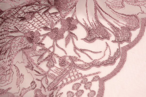 Mesh Embroidered Hannah Dark Old Pink