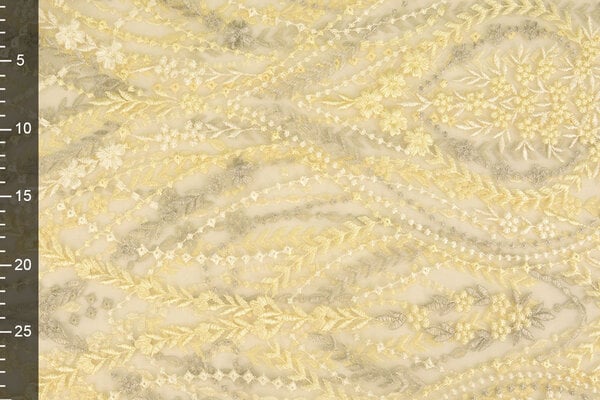 Mesh Embroidered Abigail Light Yellow
