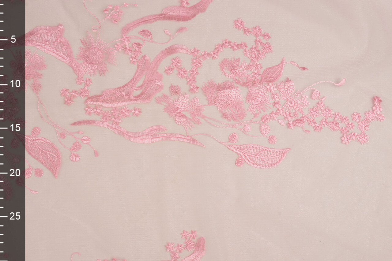 Mesh Embroidered Lucy Pink