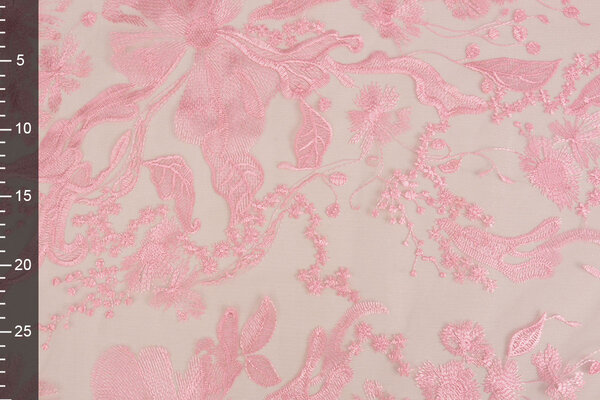 Mesh Embroidered Lucy Pink