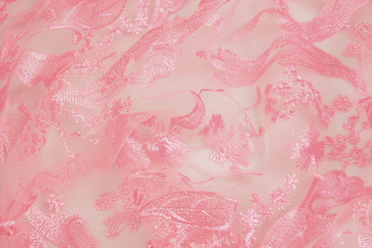 Netz Bestickt Lucy Rosa Netz Bestickt Lucy Rosa
