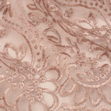 Netz Bestickt Mary Glitter mit Perle Puderrosa Netz Bestickt Mary Glitter mit Perle Puderrosa