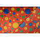 Poliéster Satén Estampado Clown Puntos Rojo Poliéster Satén Estampado Clown Puntos Rojo