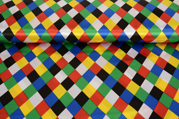 Poly Satin Printed Large Diamond Multi 1 Poly Satin Printed Large Diamond Multi 1