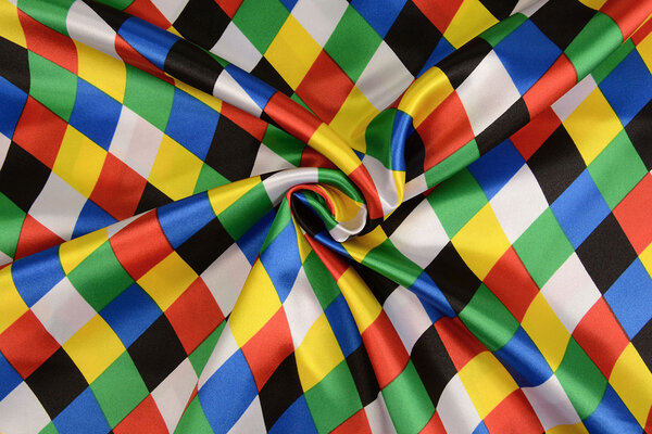 Poly Satin Printed Large Diamond Multi 1 Poly Satin Printed Large Diamond Multi 1