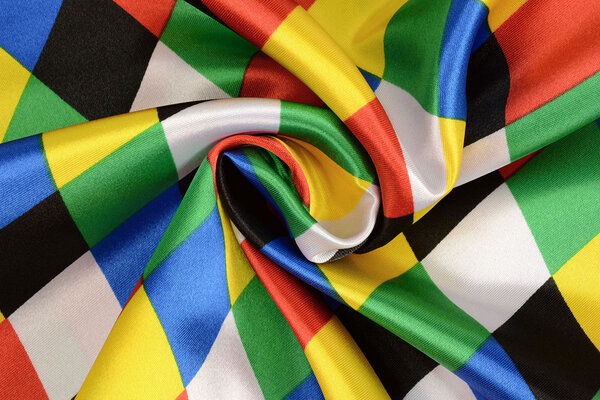 Poly Satin Printed Large Diamond Multi 1 Poly Satin Printed Large Diamond Multi 1