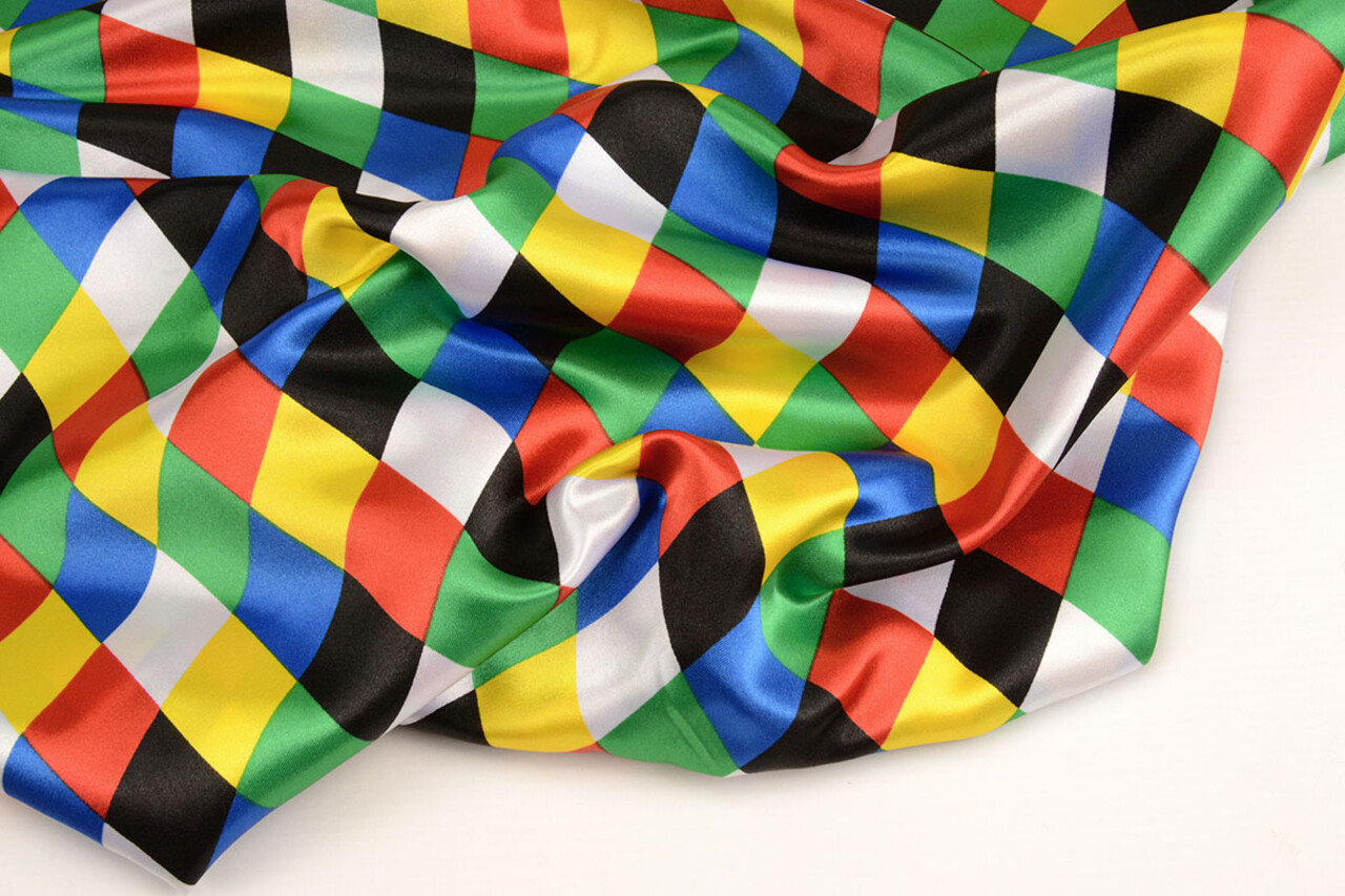 Poly Satin Printed Large Diamond Multi 1 Poly Satin Printed Large Diamond Multi 1