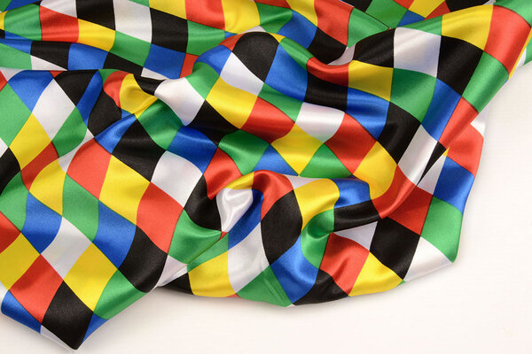 Poly Satin Printed Large Diamond Multi 1 Poly Satin Printed Large Diamond Multi 1