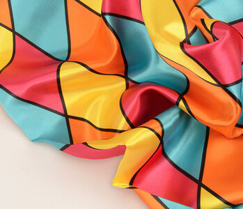 Poly Satin Printed Large Diamond Multi 2