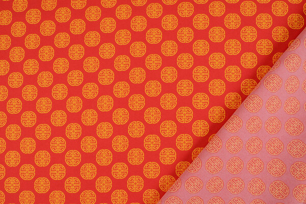 Bi-Stretch Printed Lucky Coin Red