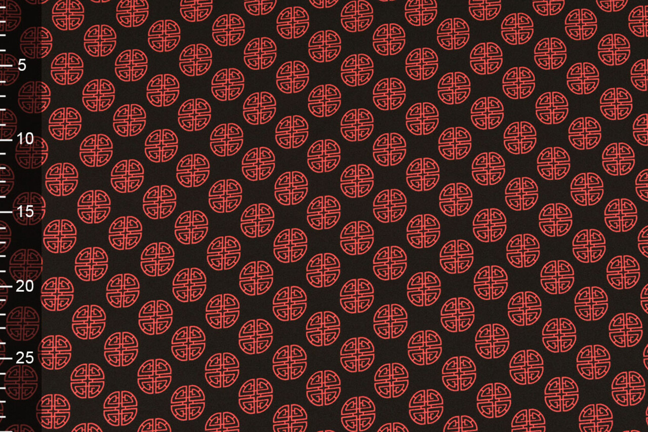 Bi-Stretch Printed Lucky Coin Black