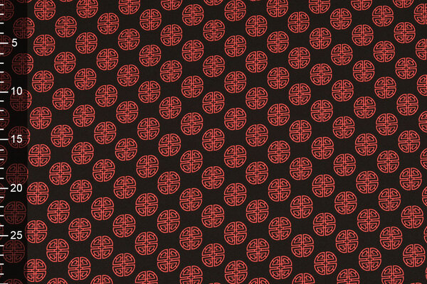 Bi-Stretch Printed Lucky Coin Black