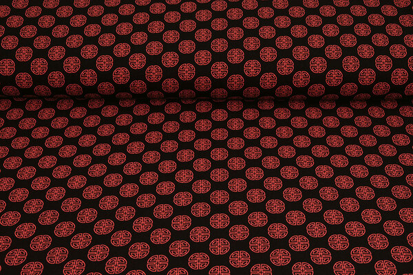 Bi-Stretch Printed Lucky Coin Black