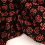 Bi-Stretch Printed Lucky Coin Black Bi-Stretch Printed Lucky Coin Black