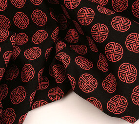 Bi-Stretch Bedruckt Glücksmünze Schwarz Bi-Stretch Bedruckt Glücksmünze Schwarz