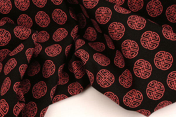 Bi-Stretch Printed Lucky Coin Black