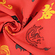 Bi-Stretch Bedrukt Chinese Draak Rood