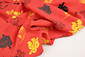 Bi-Stretch Printed Chinese Dragon Red