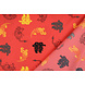 Bi-Stretch Stampato Chinese Draak Rosso Bi-Stretch Stampato Chinese Draak Rosso