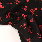 Bi-Stretch Printed Pirate Skull Red Bi-Stretch Printed Pirate Skull Red