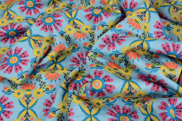 Jogging Alpenfleece Robin Flowers Light Blue