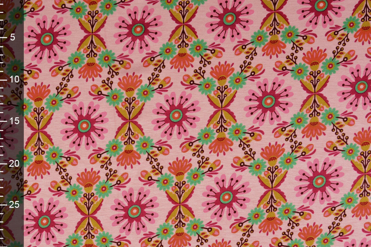 Jogging Alpenfleece Robin Flowers Light Pink