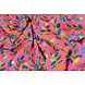 Tejido de Sudadera de Polar Alpino Wende Hojas Fucsia Tejido de Sudadera de Polar Alpino Wende Hojas Fucsia