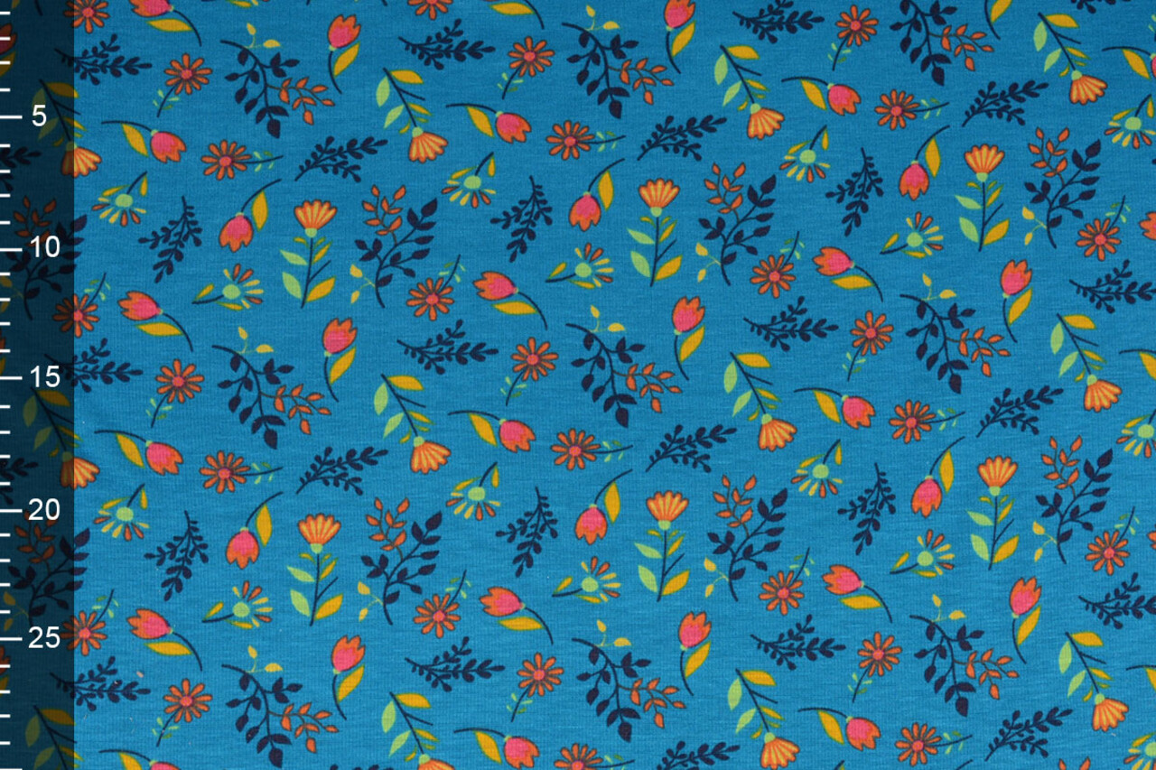 Felpa Alpenfleece Reva Fiori Blu