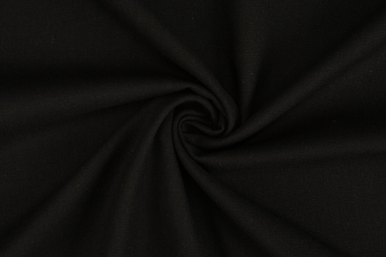 Leinen Baumwolle Schwarz