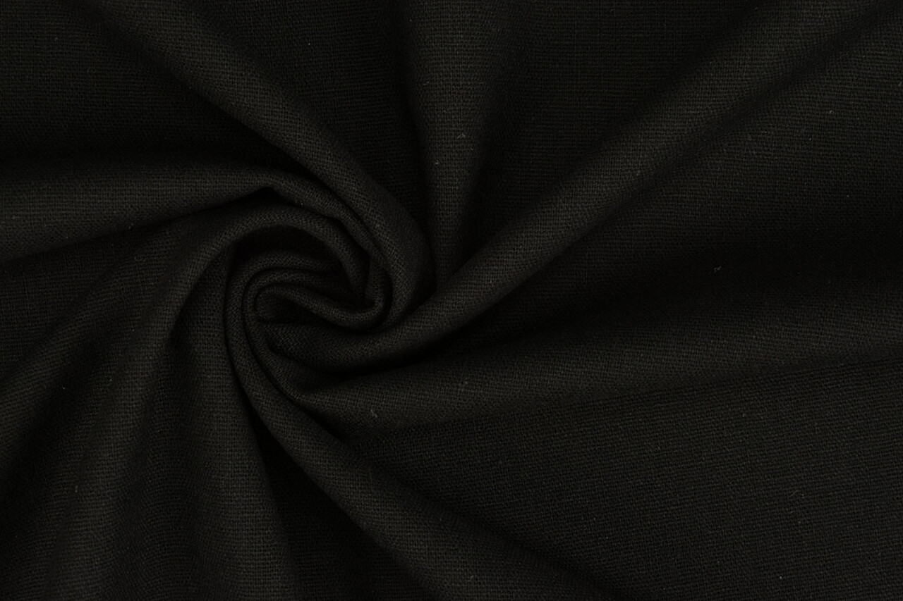 Leinen Baumwolle Schwarz
