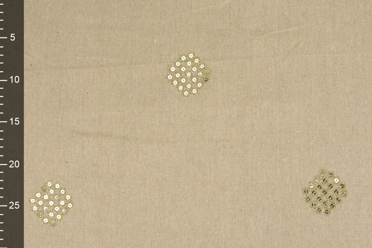 Linnen Katoen Geborduurd Pailletten Lux