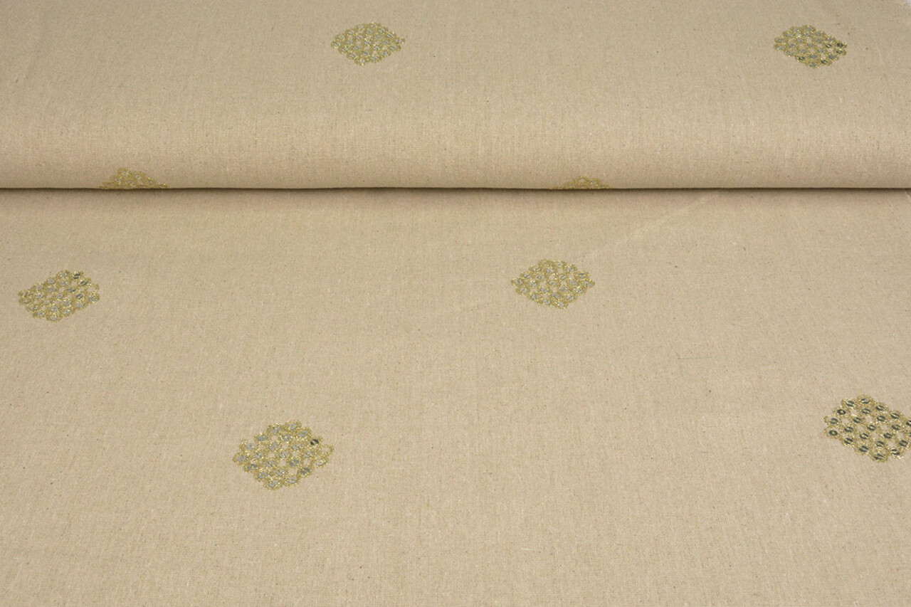 Leinen Baumwolle Bestickt Pailletten Lux Leinen Baumwolle Bestickt Pailletten Lux