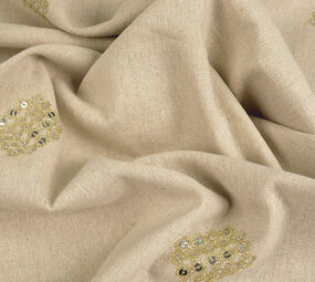 Leinen Baumwolle Bestickt Pailletten Lux Leinen Baumwolle Bestickt Pailletten Lux