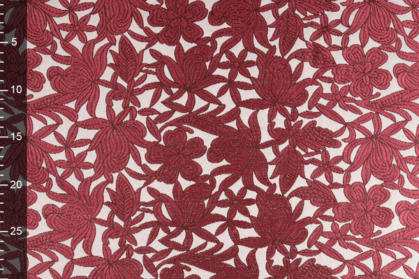 Brocado Edwina Rojo Vino Brocado Edwina Rojo Vino