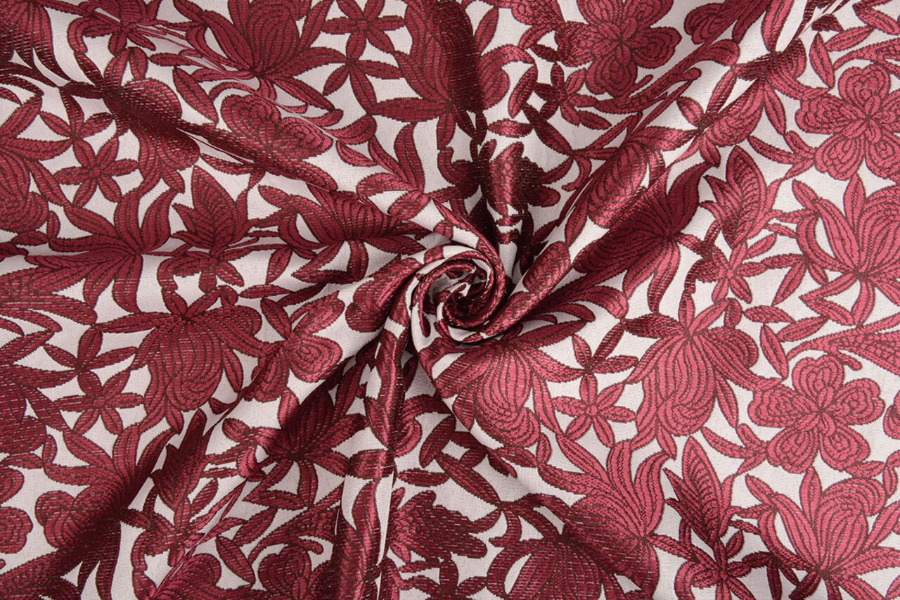 Brocado Edwina Rojo Vino Brocado Edwina Rojo Vino