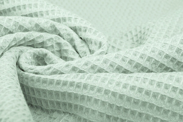 Oeko-Tex®  Waffelpiqué Baumwolle Hell Altgrün