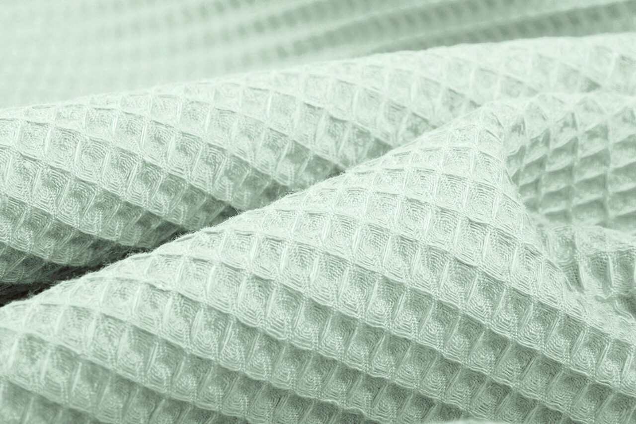 Oeko-Tex®  Wafel Katoen Licht Oud Groen Oeko-Tex®  Wafel Katoen Licht Oud Groen