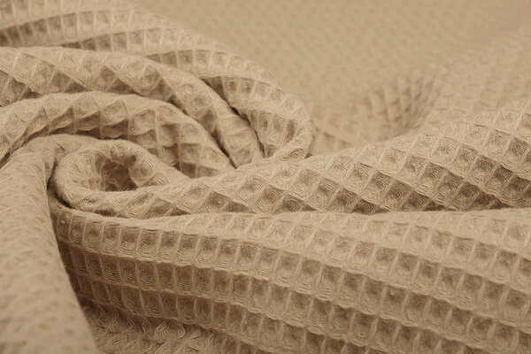 Oeko-Tex®  Waffelpiqué Baumwolle Sand