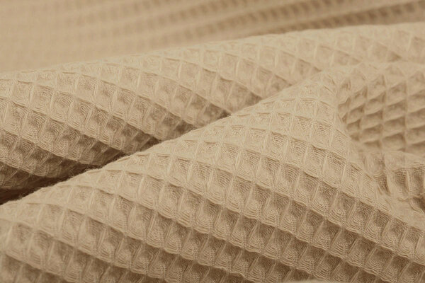 Oeko-Tex®  Waffelpiqué Baumwolle Sand