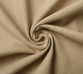 Oeko-Tex®  Mini Waffle Pique Fabric Sand Oeko-Tex®  Mini Waffle Pique Fabric Sand