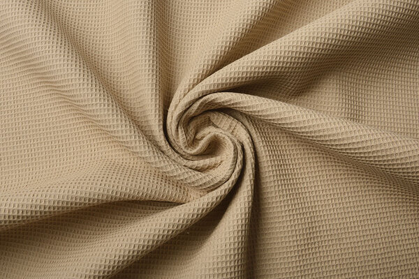 Oeko-Tex®  Mini Waffelpiqué Baumwolle Sand Oeko-Tex®  Mini Waffelpiqué Baumwolle Sand