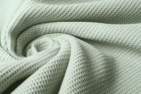 Oeko-Tex®  Mini Waffelpiqué Baumwolle Hell Altgrün Oeko-Tex®  Mini Waffelpiqué Baumwolle Hell Altgrün