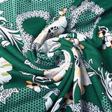 Viscose Jersey Lacquar Bunga Flower Green Viscose Jersey Lacquar Bunga Flower Green