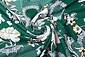 Viscosa Jersey Laccato Bunga Fiore Verde Viscosa Jersey Laccato Bunga Fiore Verde