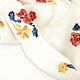 100% Cotton Voile Embroidered Rosy Off-White